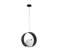 Suspension CAMARGO E27 1X40W en acier noir 350x200x1500mm