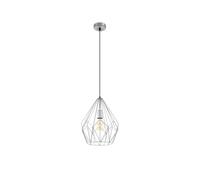 Suspension CARLTON E27 1X60W en acier argent D310mm