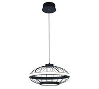 Suspension Cercle LED 22 W, blanc neutre - 4000 K, noire, pour éclairage intérieur au plafond dans la salle à manger, le salon et la cuisine