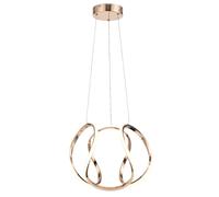 Suspension Clarence rose doré LED 40W Ø35cm Reality