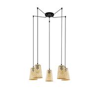 Suspension CLAVERDON E27 5X40W en acier noir D180mm