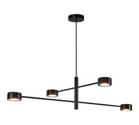 Suspension CLYDE 4-Spot - LED intégrée métal noir - fonction de mémoire réglable en 3 étapes IP20 - Nordlux, Intérieur