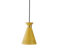 Suspension Cône Nordique Chaleureuse Jaune Miel