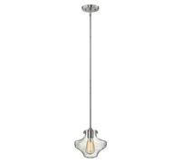 Suspension Congress Hinkley chrome verre clair E27 100W