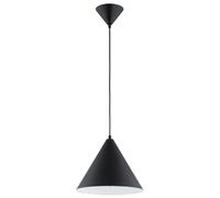 Suspension conique noire minimaliste E14 Alfa Temar
