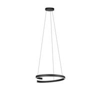 Suspension connectée ANDABAIA-Z LED 42,5W en aluminium et acier noir D600mm