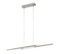 Suspension connectée FRAIOLI-Z LED 2X17W en aluminium nickel mat 1055x100x1200mm