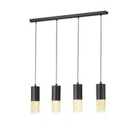 Suspension contemporaine COUNUZULUS en acier noir 4xE27