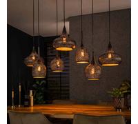 Suspension contemporaine en métal 7 lampes ZOE