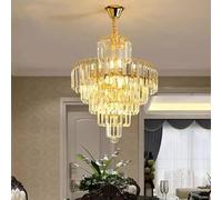 Suspension contemporaine et créative avec Abat-Jour en Cristal Luxueux, idéale pour Salon, Chambre, Restaurant ou Lustre de Plafond.