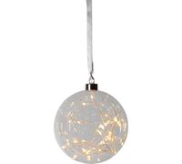 Suspension contemporaine GLOW en verre et acier argenté LED 40X0,064W
