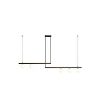 Suspension créative en Fer doré et Noir pour intérieur, idéale pour Salle à Manger, Chambre, Salon, Cuisine (lumière Froide, 5 têtes - Noir)