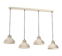 Suspension crème barre 105 cm 4 abat-jour Sven Luminex