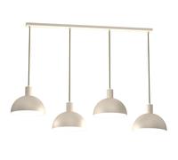 Suspension crème métal barre 134cm 4xE27 Handa Luminex