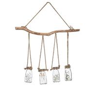 Atmosphera - Suspension de 4 Fleurs sechées - Pot en Verre - H45 cm
