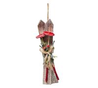 Suspension de Noël - Paire de Ski avec Branches et déco Jute H 31 cm - Feeric Christmas