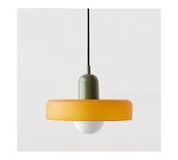 Suspension de plafond colorée Lampe à suspension du milieu du siècle avec abat-jour en verre Éclairage suspendu vintage Luminaires suspendus en fer et en verre pour chambre à coucher, salon, cuisine,