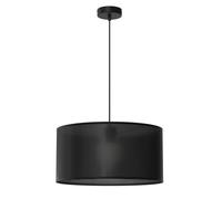 Suspension De Table En Métal Plastique Noir Ø40 Cm E27 Lampe Suspendue Ronde