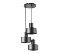Suspension déco noire minimaliste ronde 3xE27 Sigma Rif