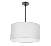 Suspension déco Shanti noir abat-jour gris E27 Candellux