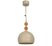 Suspension décorative beige avec perles ambrées 1xE27 15W Tobago