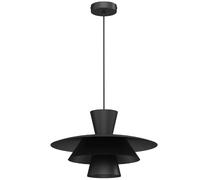 Suspension décorative noire Plato, 1x E27 15W, métal, design moderne ? triple abat-jour