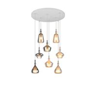 Suspension décorative ronde blanche ALDEA Trio 8xE14 10 W