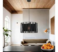 Suspension design en métal et tissu en noir D: 40cm E27 pour salle à manger cuisine salon suspension lampe suspension lampe suspendue d'intérieur