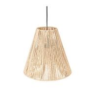 Suspension design en papier et fer coloris beige - Dim : D.30 x H.27 cm --