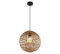 Suspension design Lampe salle à manger Bambou Boule Tressée Plafonnier