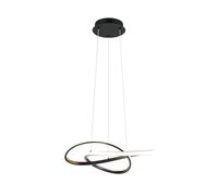 Suspension design LED noire en boucle 36W 4200 lm 3000K MANSA