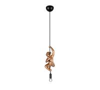 Suspension design singe dorée et noire sur câble, 1x E14, collection FIPS