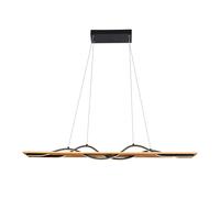 Suspension design vague noir/bois LED 35W Italux Conato