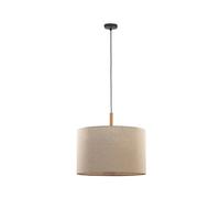 Suspension DEVA Ø50 E27 15W noir/beige TK-Lighting