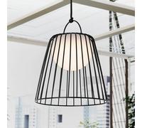 Suspension d'extérieur LED rechargeable Lindby Levino, noire, en métal Levino Lindby, dimmable, noir, Métal, Moderne
