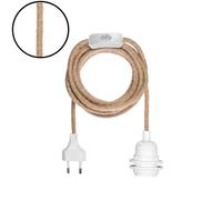 Suspension douille baladeuse à prise Naturel 400 cm