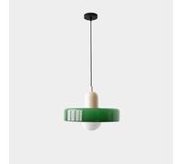 Suspension du milieu du siècle, suspension rétro en verre vert, luminaire suspendu de ferme, grand plafonnier simple, îlot de cuisine, évier, lustre nordique moderne pour chambre à coucher, salle à