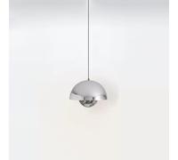 Suspension E27 à Tête Unique en Forme De Demi-Cercle, Réglable - Éclairage pour îlot De Cuisine, Salon, Chambre Ou Restaurant Chrome