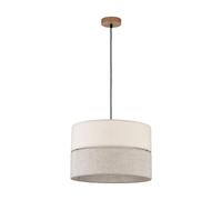 Suspension ECO Ø38 crème/noir E27 TK-Lighting tissu