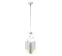 Suspension Elstead Quinto blanc laiton vieilli 3xE27