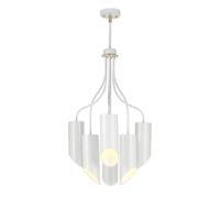 Suspension Elstead Quinto blanche laiton ancien 6xE27