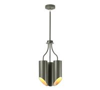 Elstead Lighting Quinto lampe suspendue 3x8 W gris/cendre-nickel QUINTO3-GPN