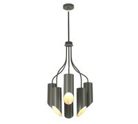 Suspension Elstead Quinto noir/nickel Ø52 cm 6xE27 8W