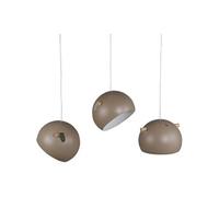 Lampe Suspension Design 3 Lampes Tubbie 73cm Marron