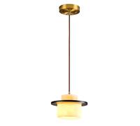 Suspension en albâtre, lustre en pierre naturelle et marbre blanc, lampe de plafond suspendue en laiton, petit cylindre, idéale pour l'éclairage de la salle à manger, de l'îlot de cuisine ou de la ch