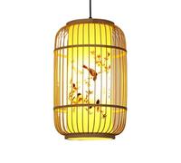 Suspension En Bambou de Style Chinois - Lustre Rétro En Osier Pour La Décoration Intérieure, 25 Cm X 40 Cm/30 Cm X 40 Cm