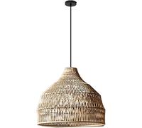 Suspension en Bambou Et Osier, Lustre Créatif en Rotin, Luminaire Décoratif Réglable, Style Bohème, Idéal pour Une Cuisine, Un îlot, Une Salle à Manger Ou Un Couloir., 60CM