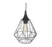 Suspension en fer avec fil noir - Dim : D.19 x H.24 cm --