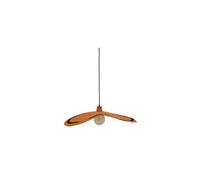 Suspension en fibres naturelles (canne à sucre), orange, rayée - Chehoma, Uluwatu - 75x65x8 cm