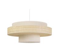 Suspension en jute blanche et rabane naturelle D50 WAKI